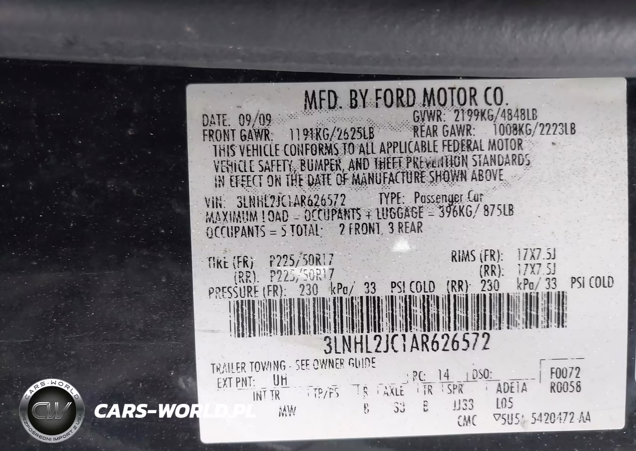 2010 Lincoln Mkz VIN:3LNHL2JC1AR626572 - 9