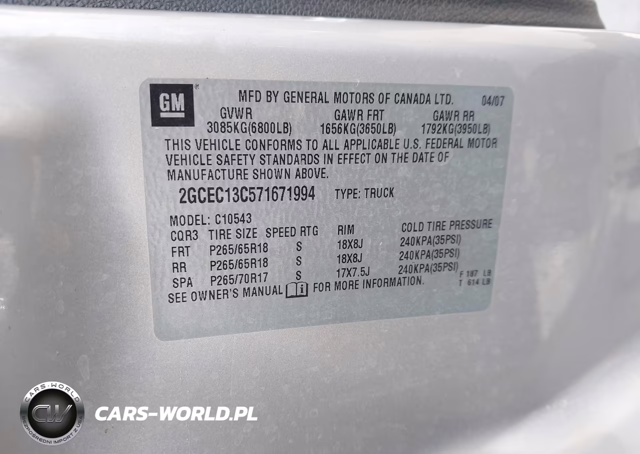 2007 Chevrolet Silverado 1500 Lt1 VIN:2GCEC13C571671994 - 9