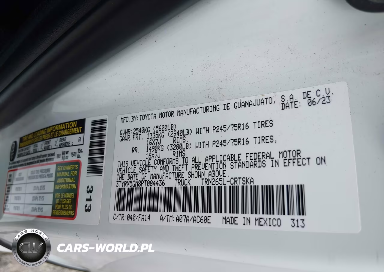 2023 Toyota Tacoma 2Wd Sr VIN:3TYRX5GN8PT084436 - 9