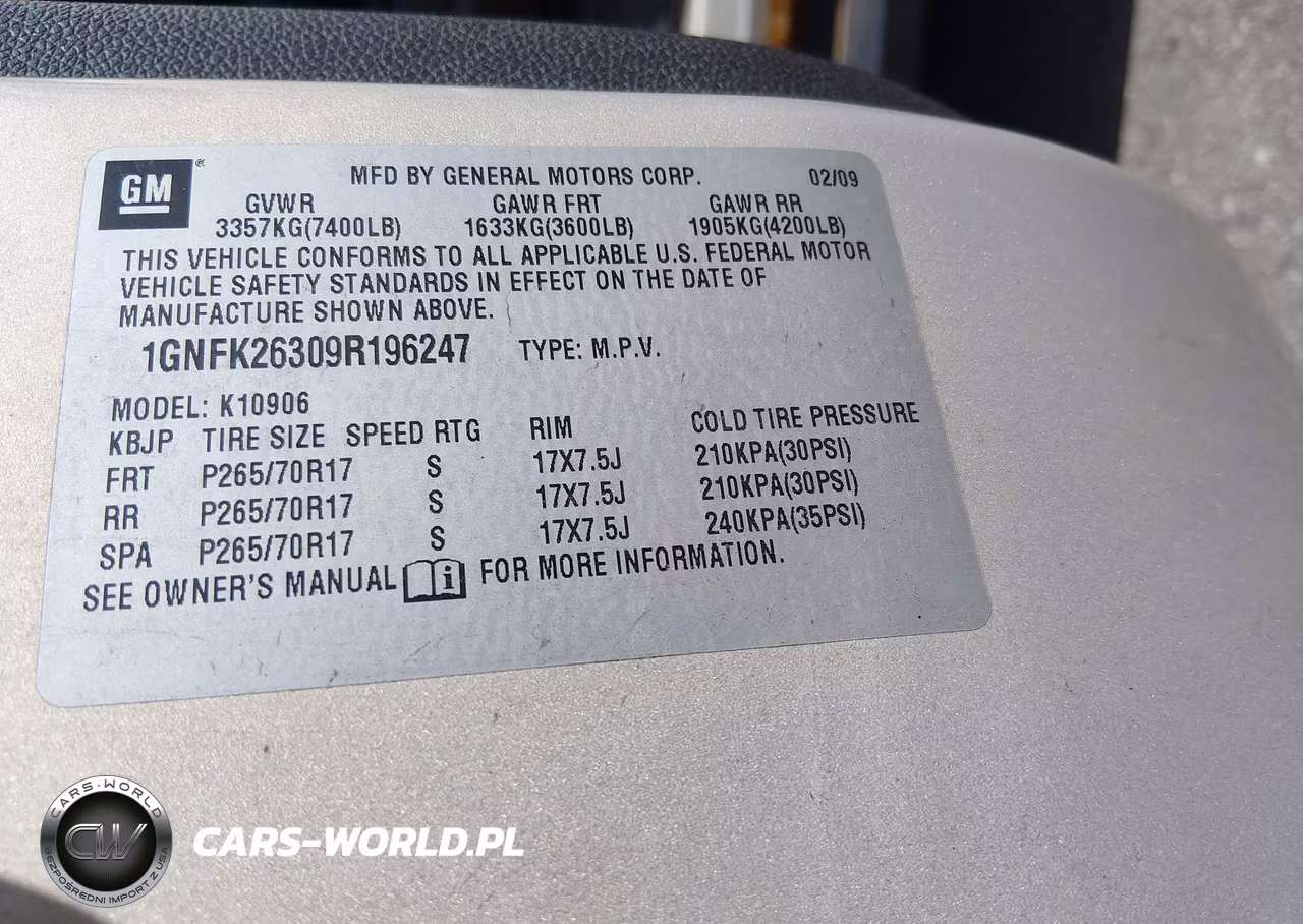 2009 Chevrolet Suburban 1500 Lt2 VIN:1GNFK26309R196247 - 9