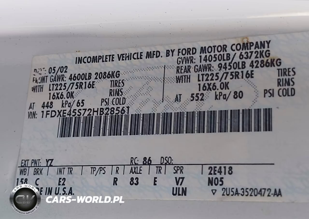 2002 Ford Econoline - Rv VIN:1FDXE45S72HB28561 - 8