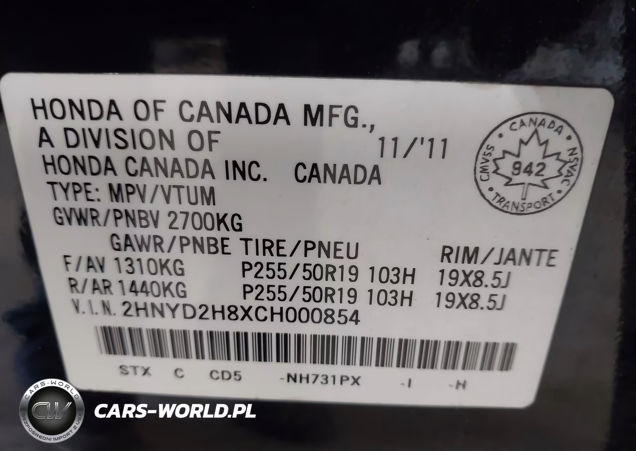 2012 Acura Mdx Advance Package VIN:2HNYD2H8XCH000854 - 9