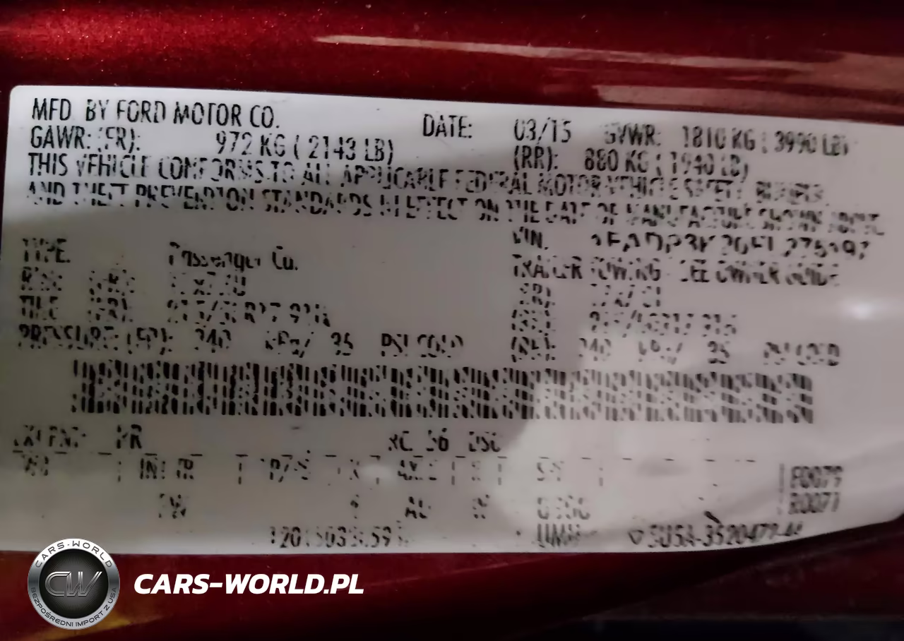 FORD FOCUS SE VIN:1FADP3K20FL275197 - 9