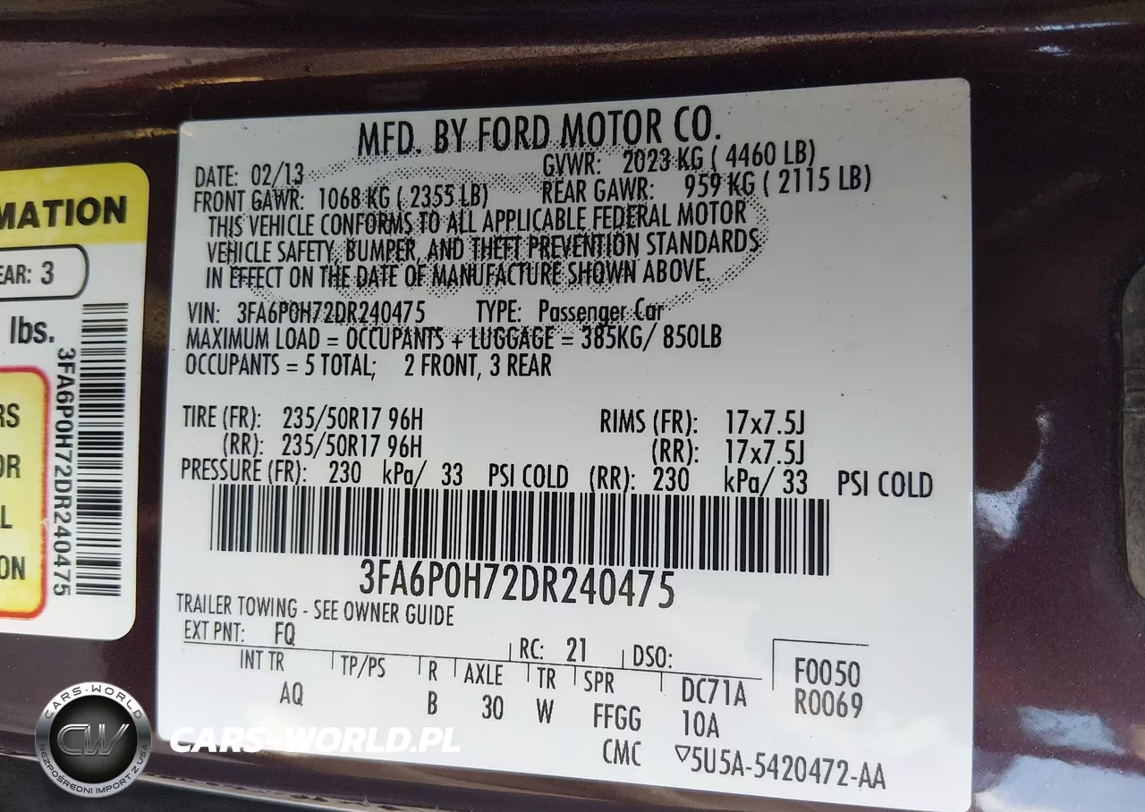 2013 Ford Fusion Se VIN:3FA6P0H72DR240475 - 9