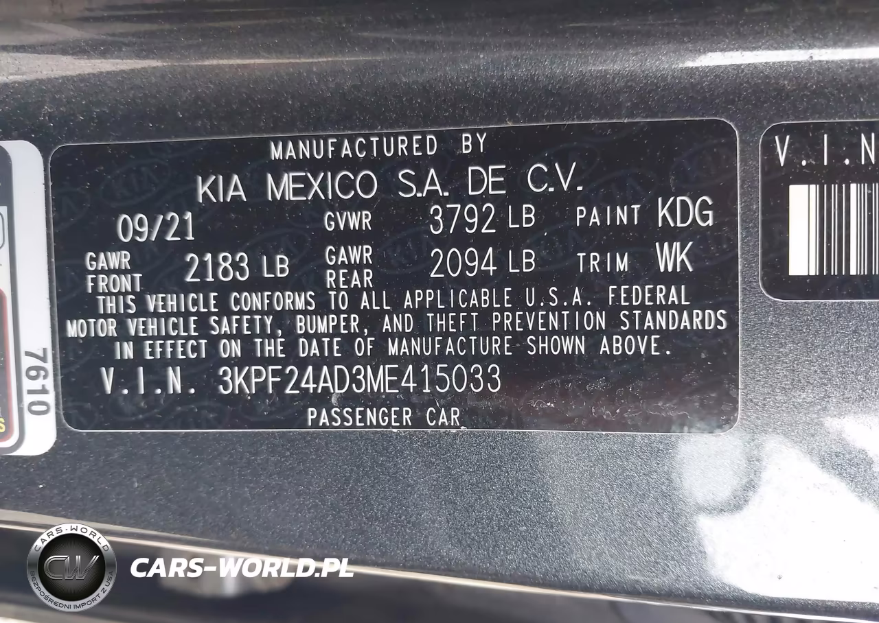 2021 Kia Forte Lxs VIN:3KPF24AD3ME415033 - 9