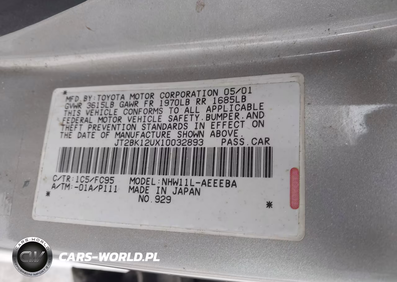 2001 Toyota Prius VIN:JT2BK12UX10032893 - 9