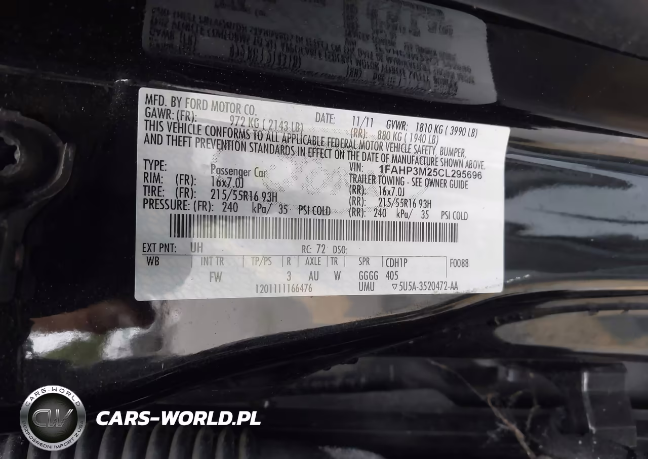 2012 Ford Focus Sel VIN:1FAHP3M25CL295696 - 9