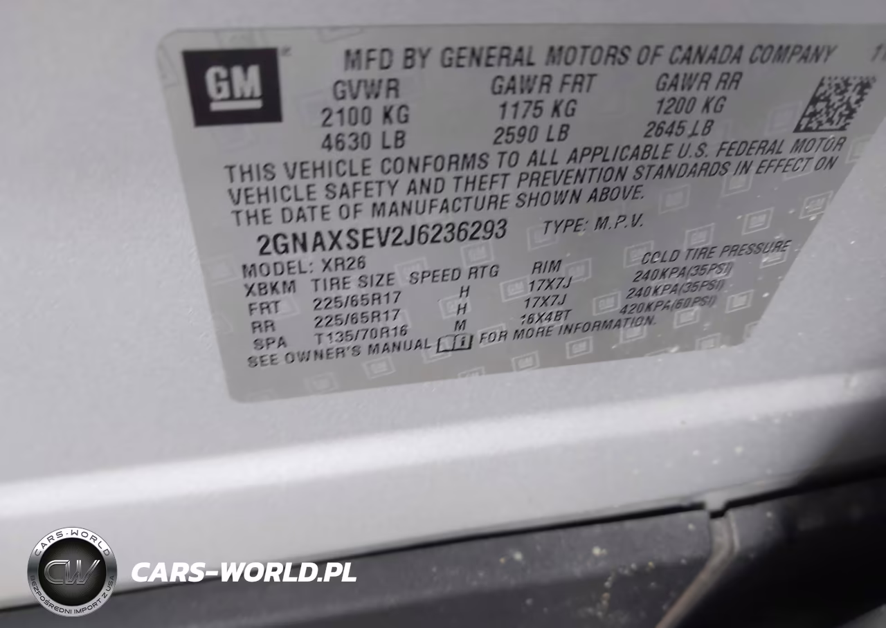 2018 Chevrolet Equinox Lt VIN:2GNAXSEV2J6236293 - 9
