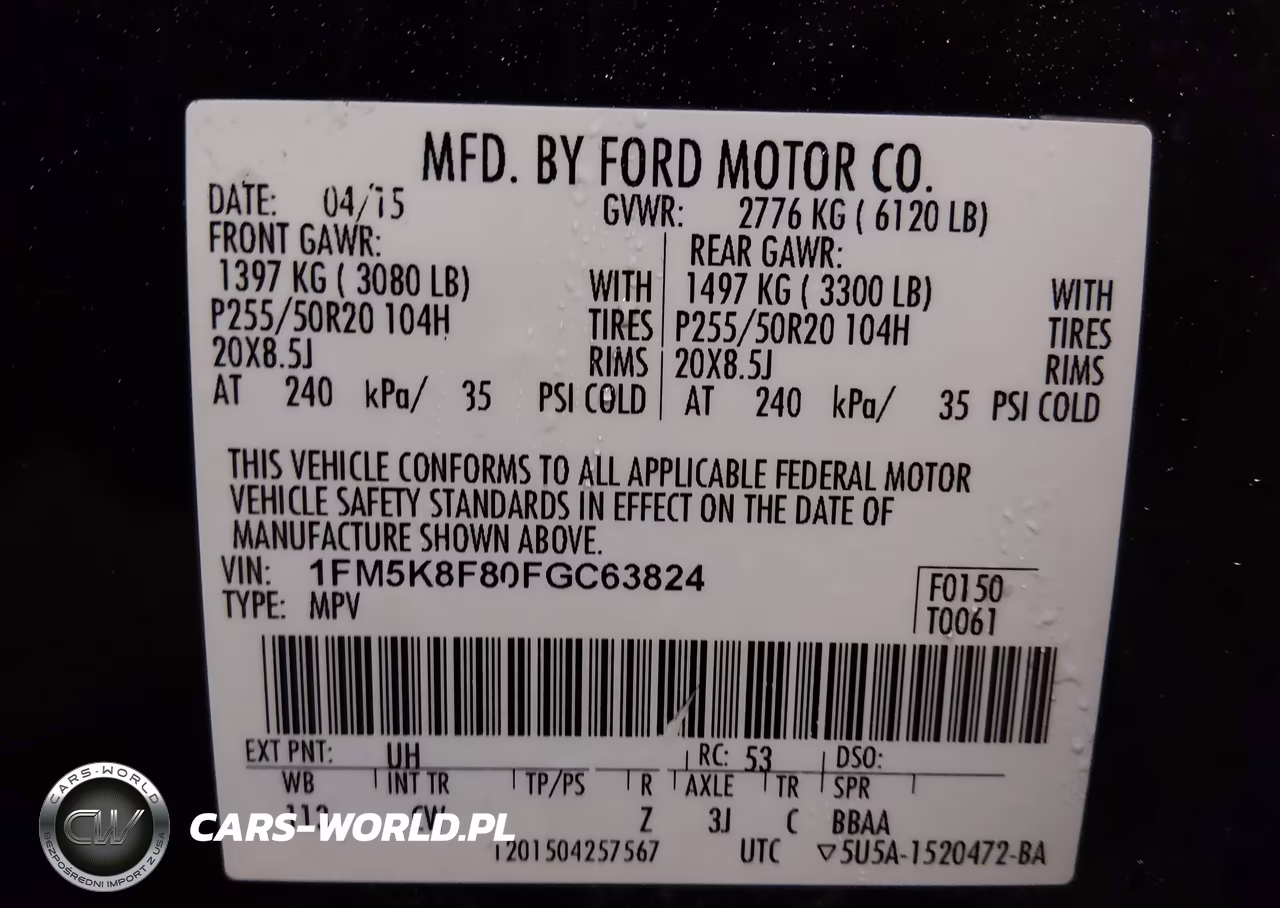 2015 Ford Explorer Limited VIN:1FM5K8F80FGC63824 - 9
