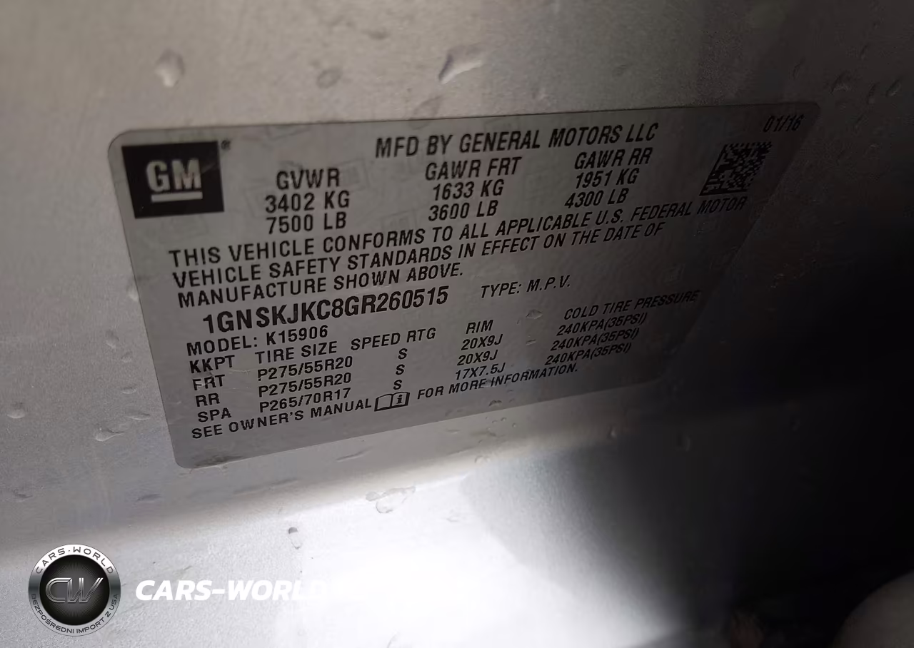 2016 Chevrolet Suburban Ltz VIN:1GNSKJKC8GR260515 - 9