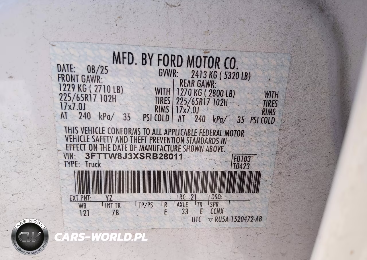 2025 Ford Maverick Xlt VIN:3FTTW8J3XSRB28011 - 9