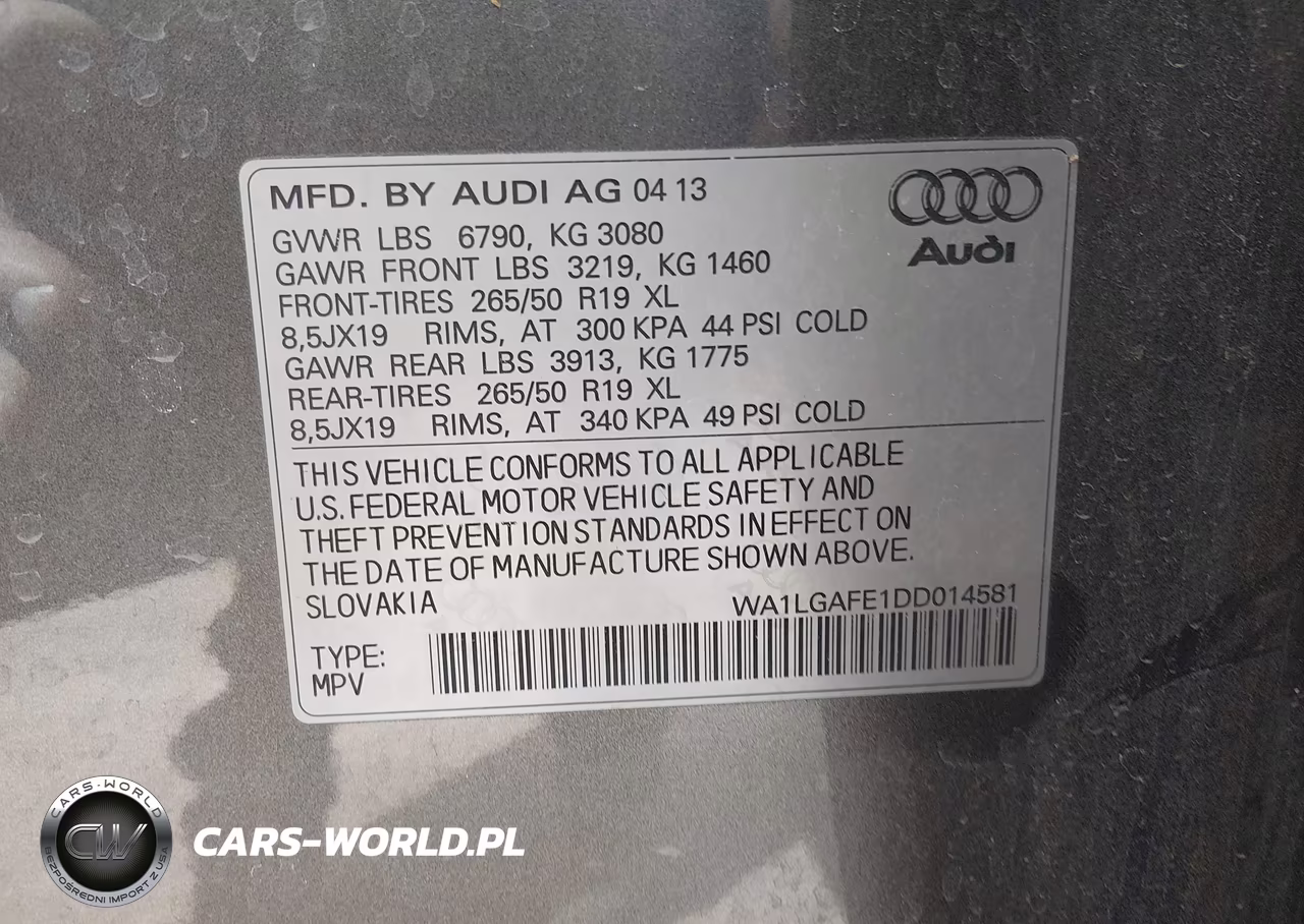 2013 Audi Q7 3.0T Premium VIN:WA1LGAFE1DD014581 - 9