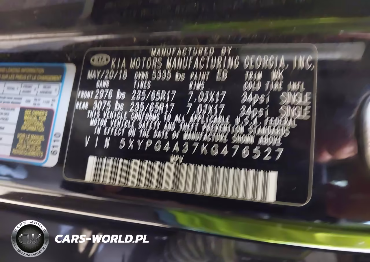 2019 Kia Sorento 2.4L Lx VIN:5XYPG4A37KG476527 - 9