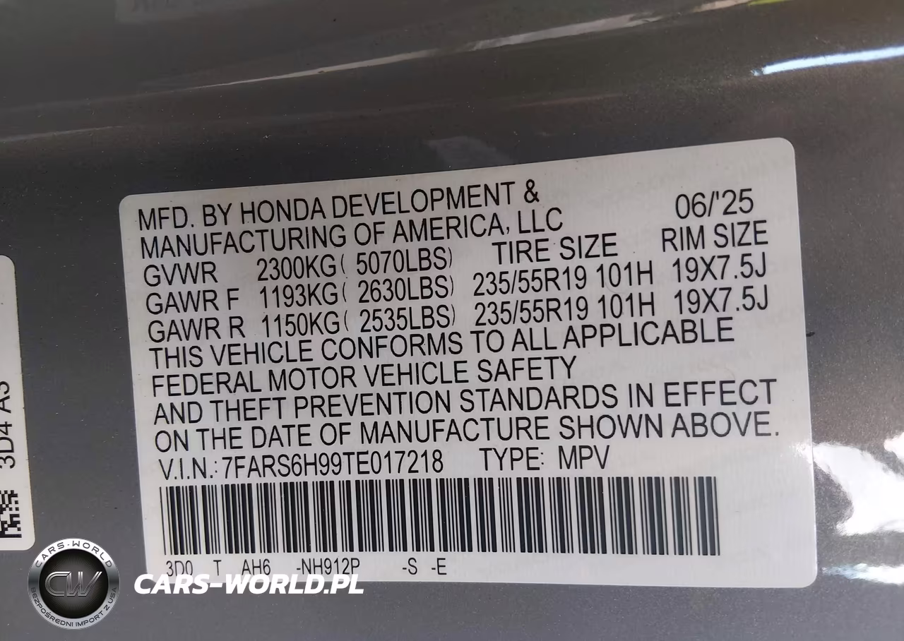 2026 Honda Cr-V Hybrid Awd Sport Touring VIN:7FARS6H99TE017218 - 9