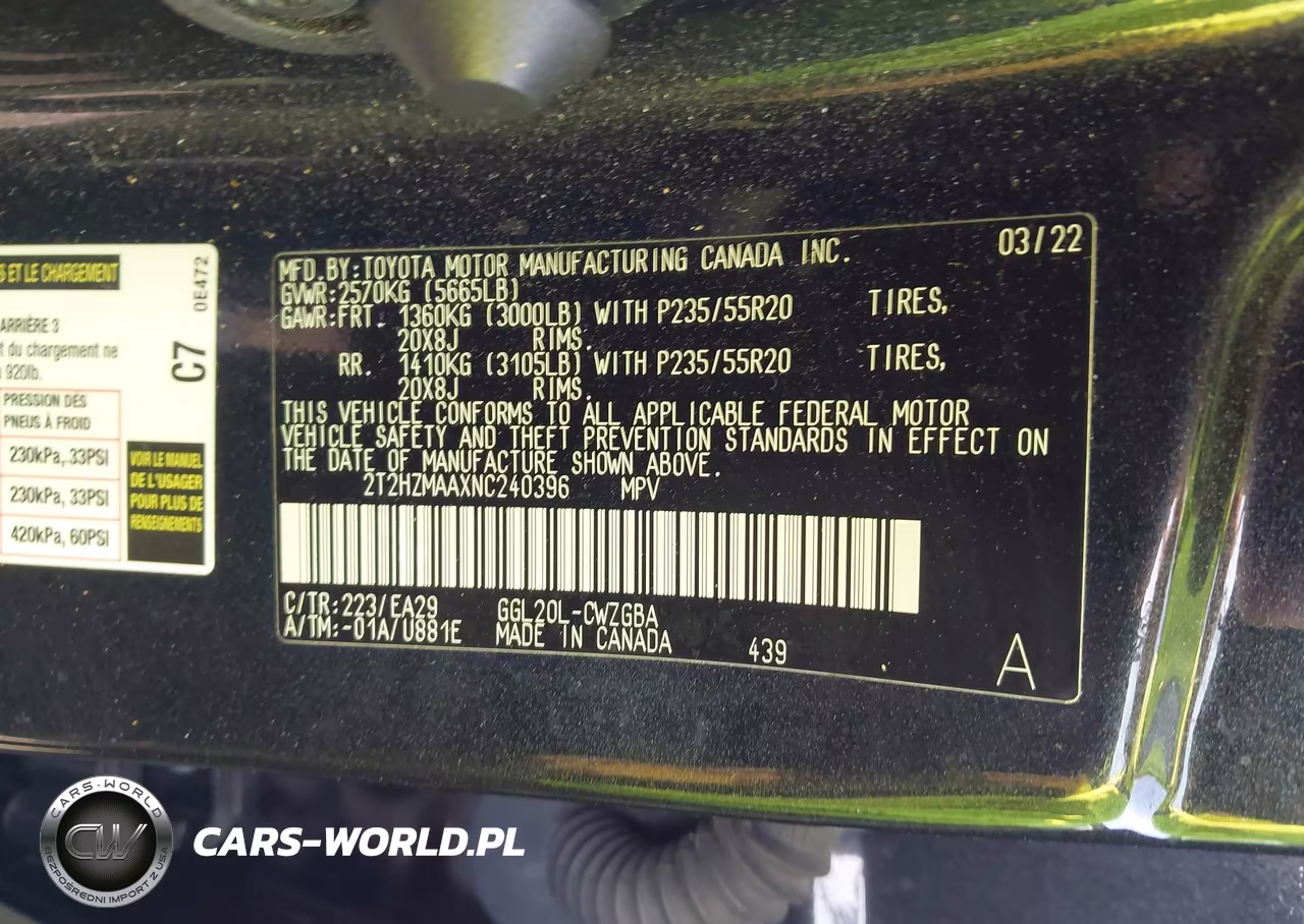 2022 Lexus Rx 350 VIN:2T2HZMAAXNC240396 - 9