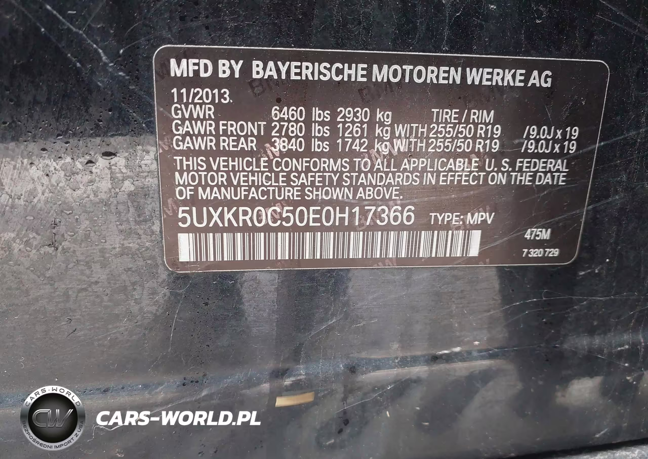 2014 BMW X5 xDrive35I VIN:5UXKR0C50E0H17366 - 9