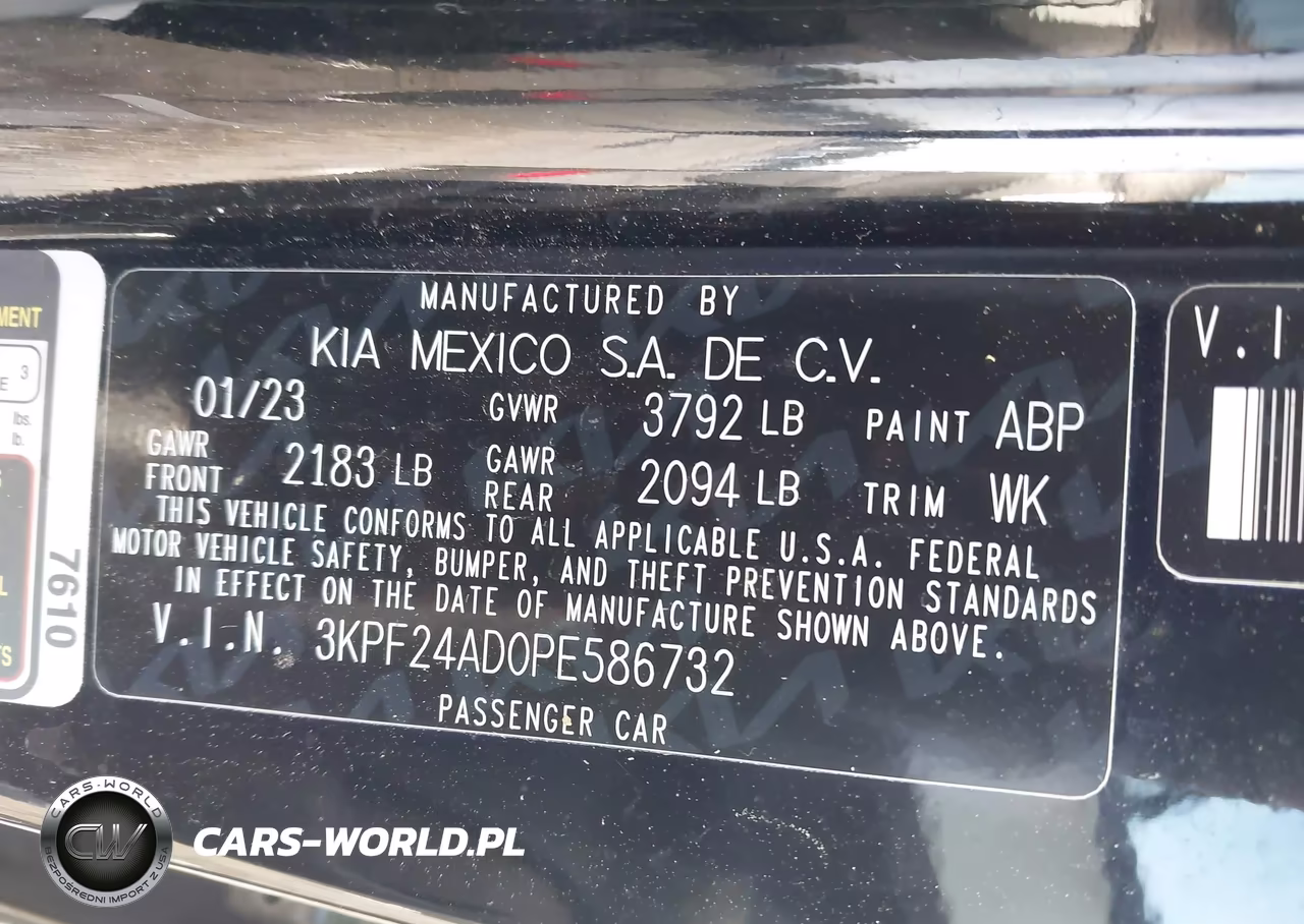 2023 Kia Forte Lxs VIN:3KPF24AD0PE586732 - 9