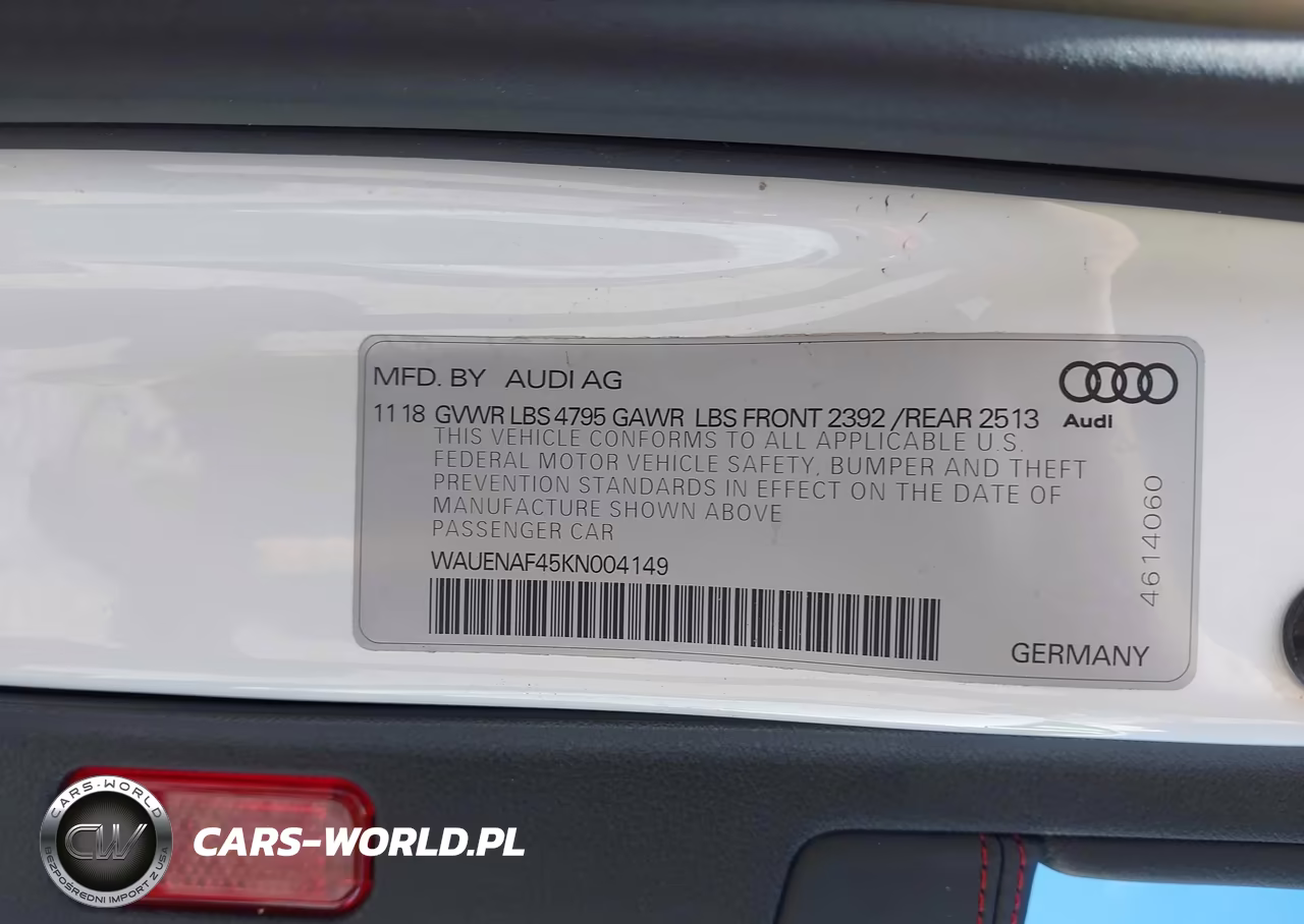 2019 Audi A4 45 Premium VIN:WAUENAF45KN004149 - 9