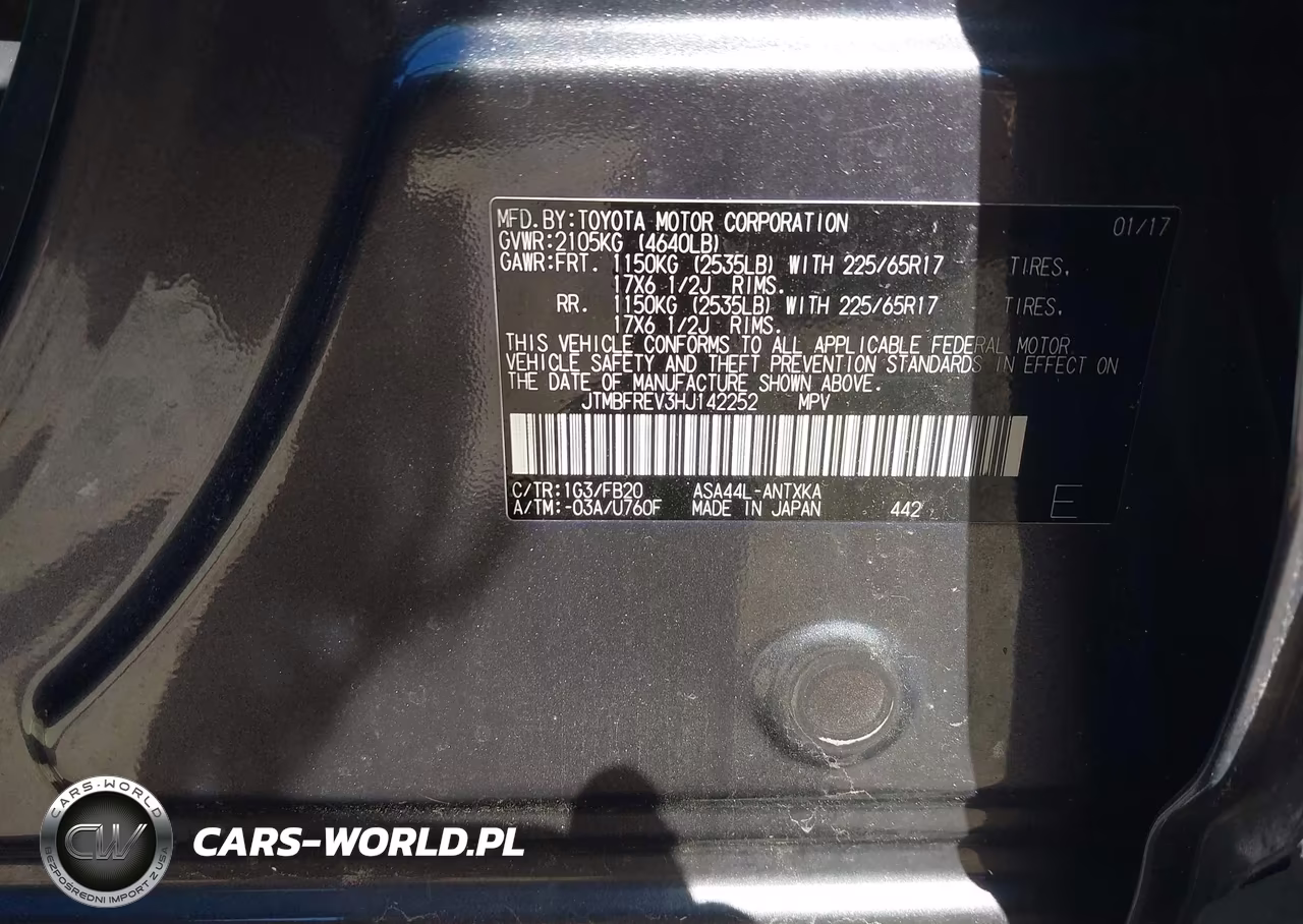 2017 Toyota Rav4 Le VIN:JTMBFREV3HJ142252 - 9