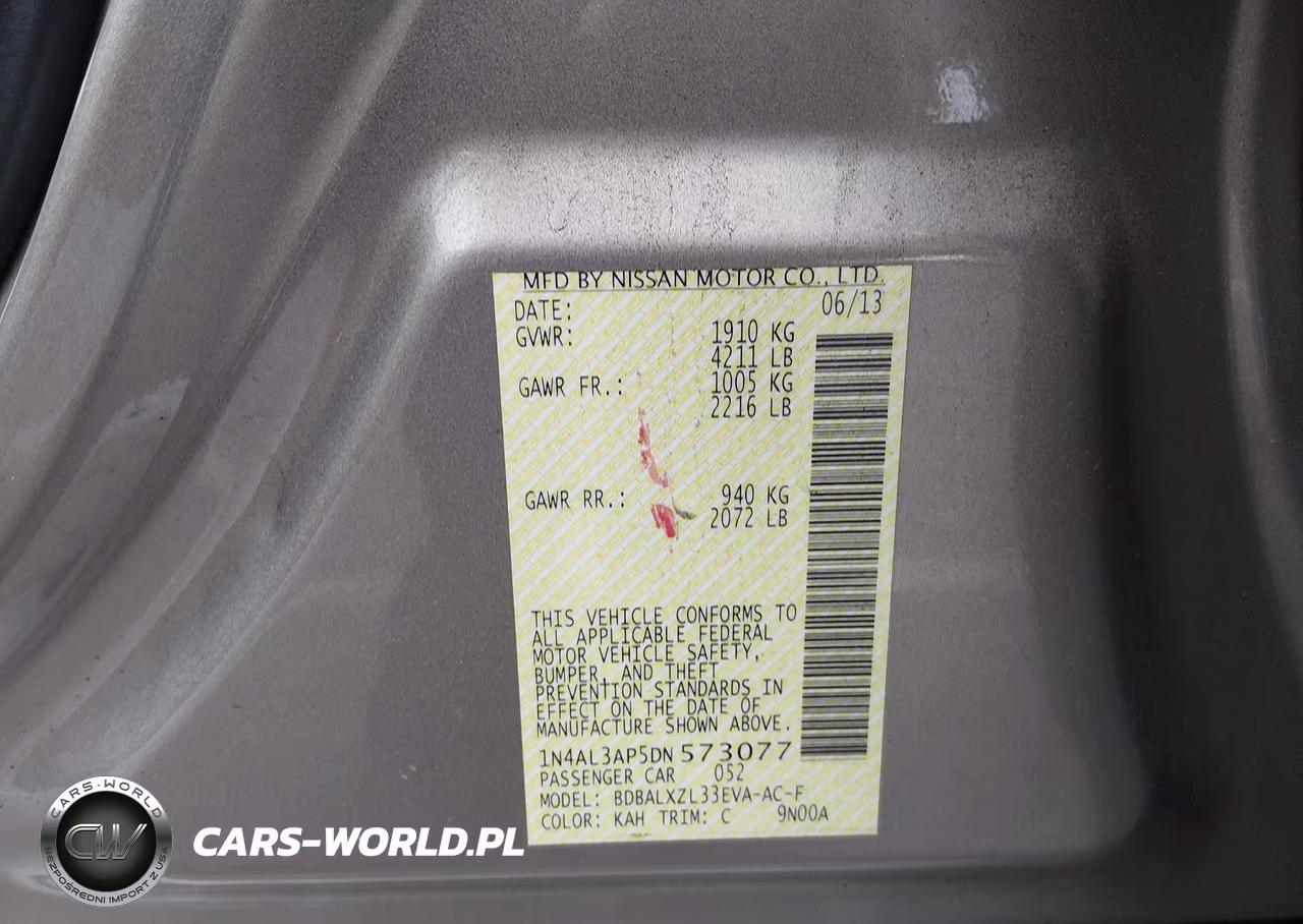 2013 Nissan Altima 2.5 Sl VIN:1N4AL3AP5DN573077 - 9