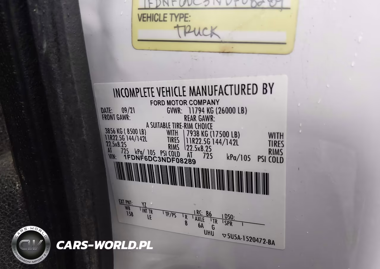 2022 Ford F-650 Diesel VIN:1FDNF6DC3NDF08289 - 8