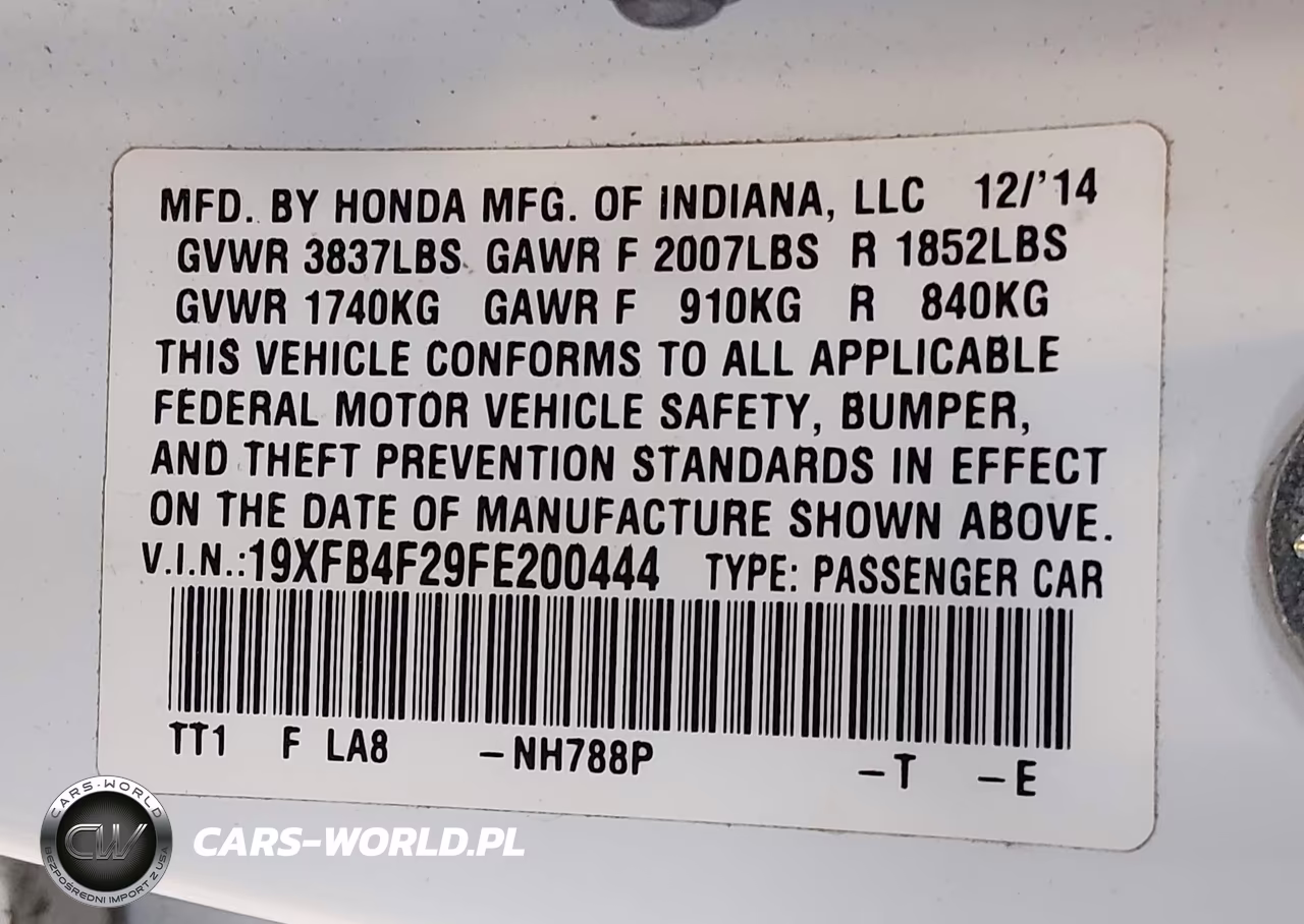 2015 Honda Civic Hybrid VIN:19XFB4F29FE200444 - 9