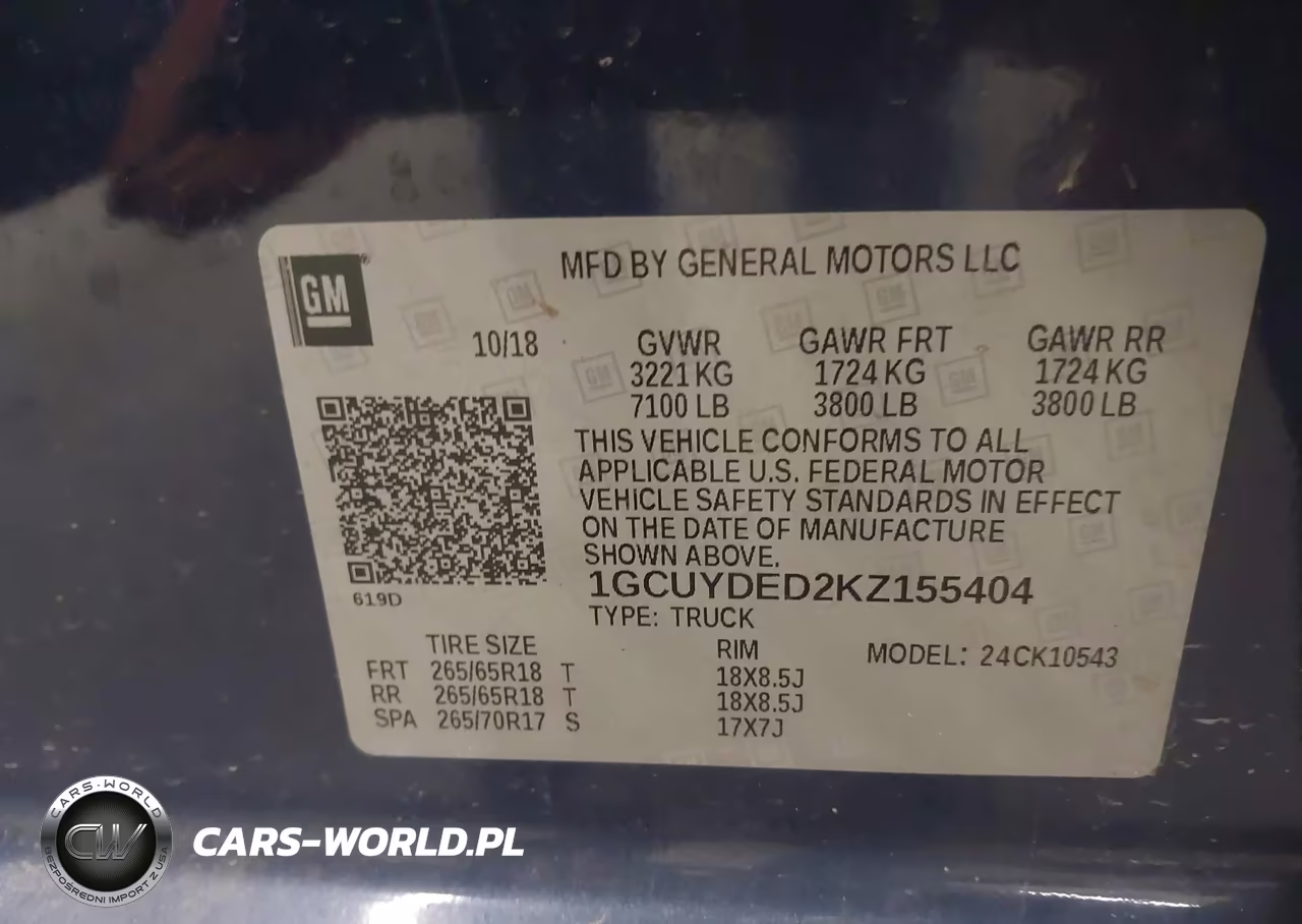 2019 Chevrolet Silverado K1500 Lt VIN:1GCUYDED2KZ155404 - 9