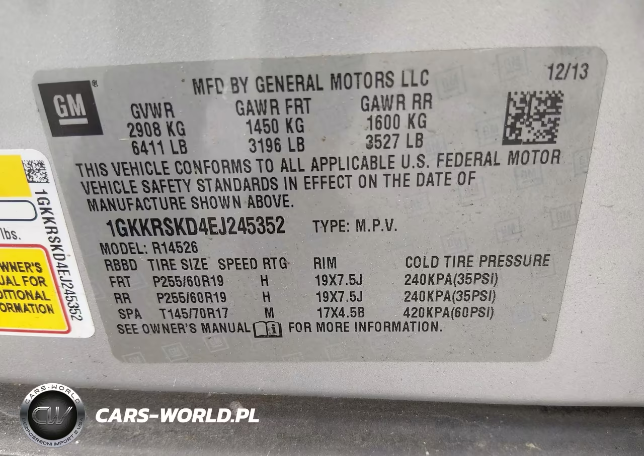 2014 GMC Acadia Slt VIN:1GKKRSKD4EJ245352 - 9