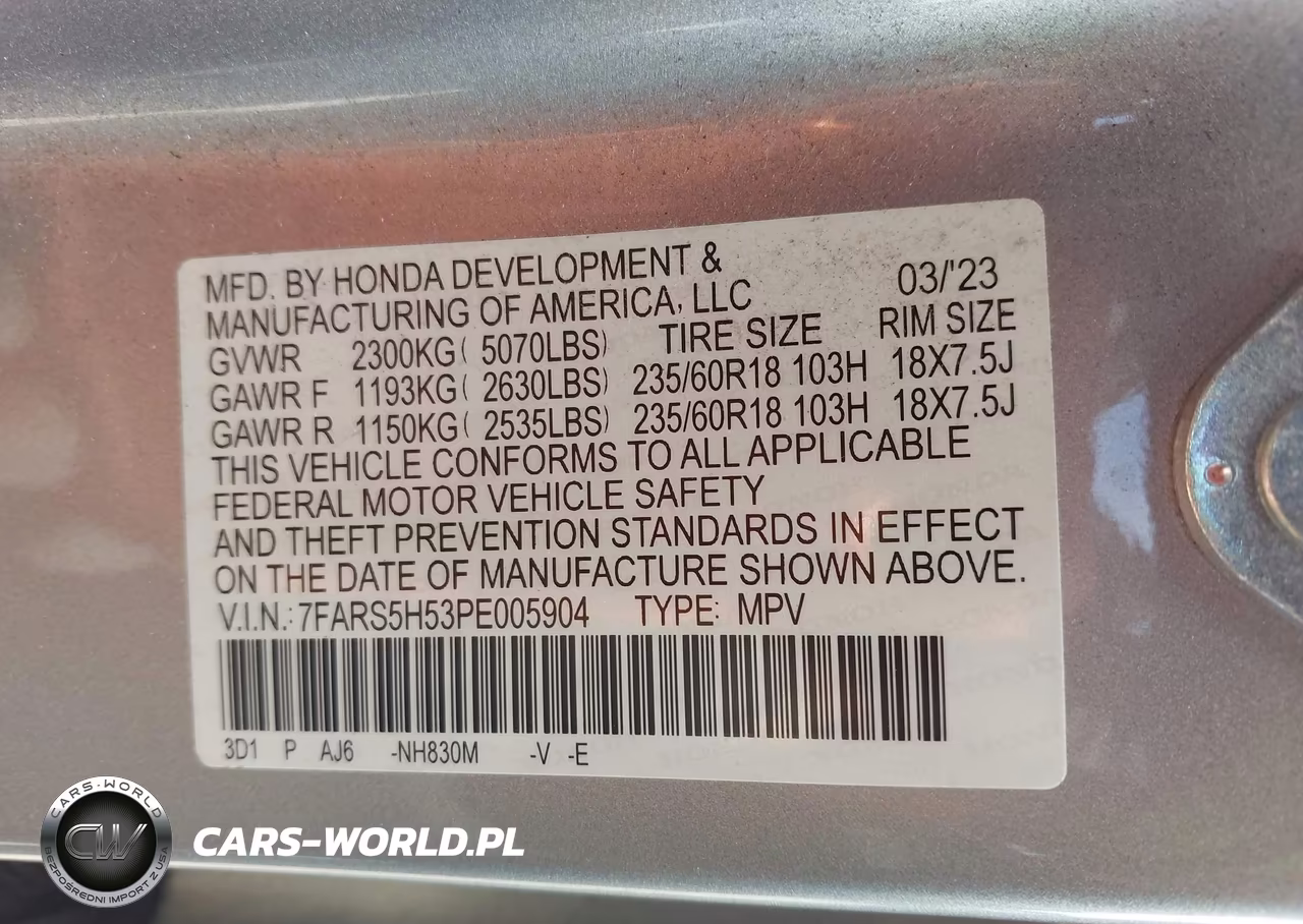 2023 Honda Cr-V Hybrid Sport VIN:7FARS5H53PE005904 - 9
