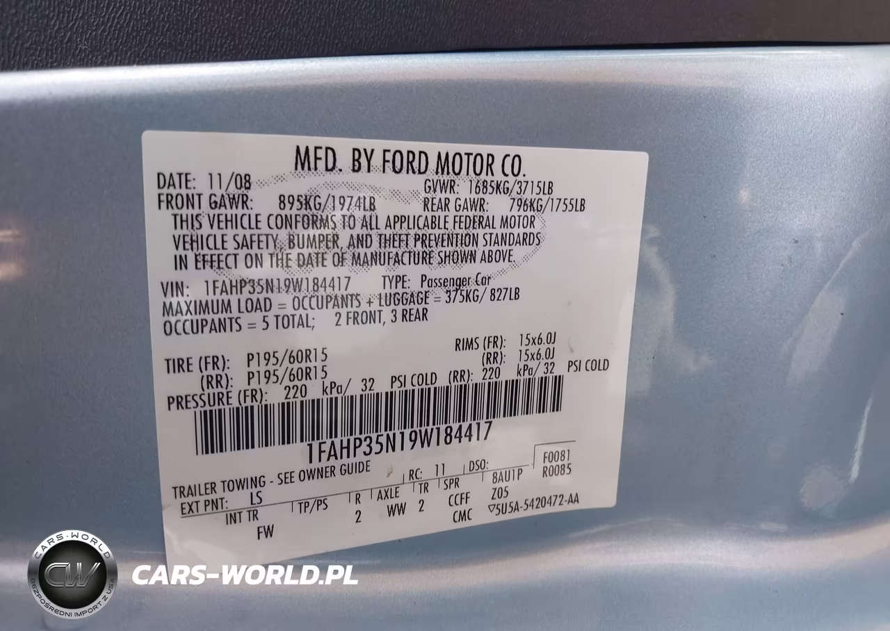 2009 Ford Focus Se VIN:1FAHP35N19W184417 - 9