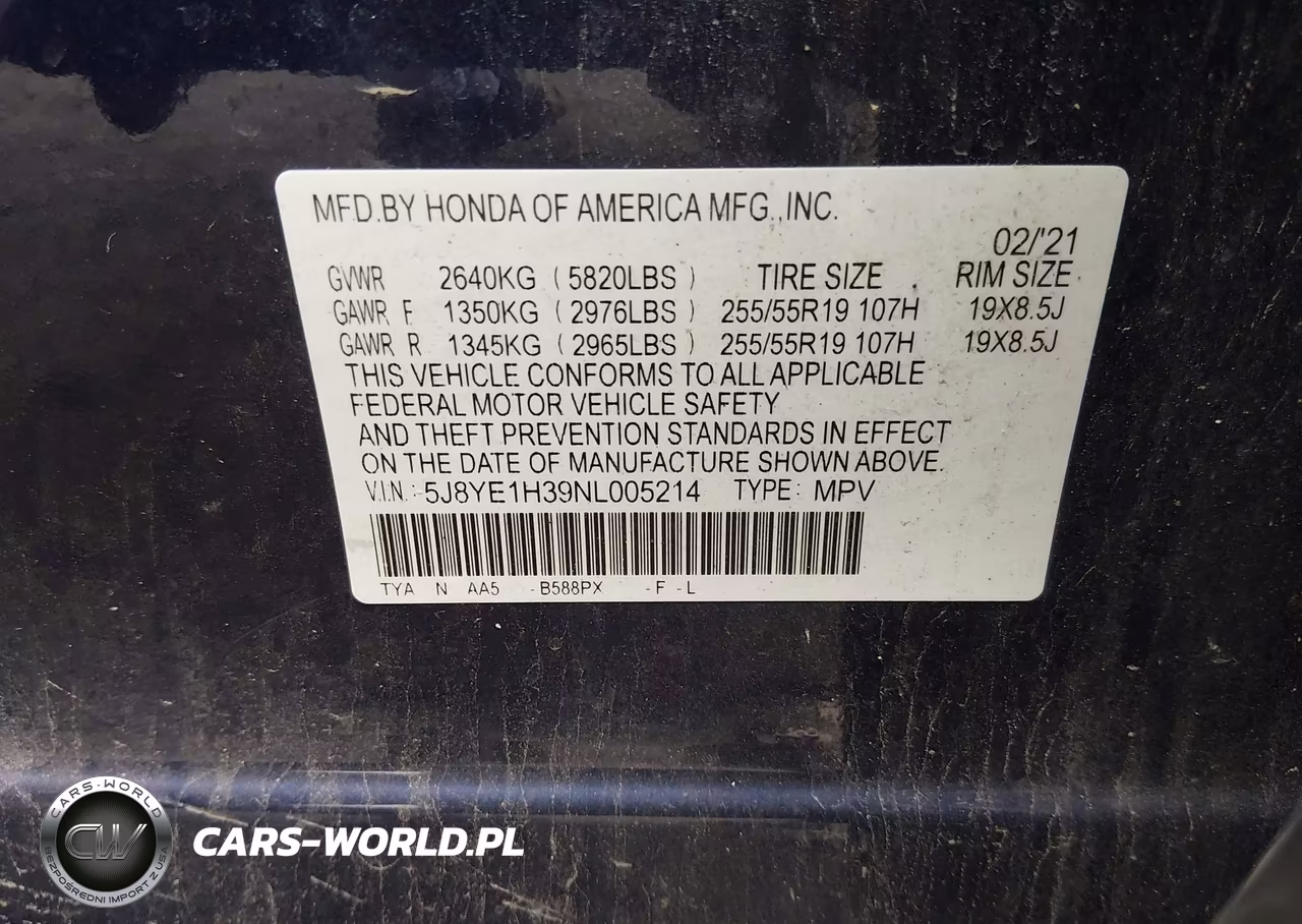 2022 Acura Mdx Standard VIN:5J8YE1H39NL005214 - 9
