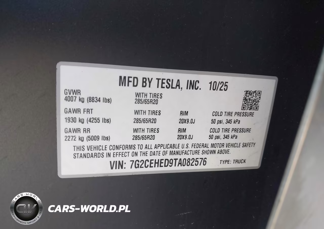 2026 Tesla Cybertruck Dual Motor All-Wheel Drive-Premium All-Wheel Drive VIN:7G2CEHED9TA082576 - 9