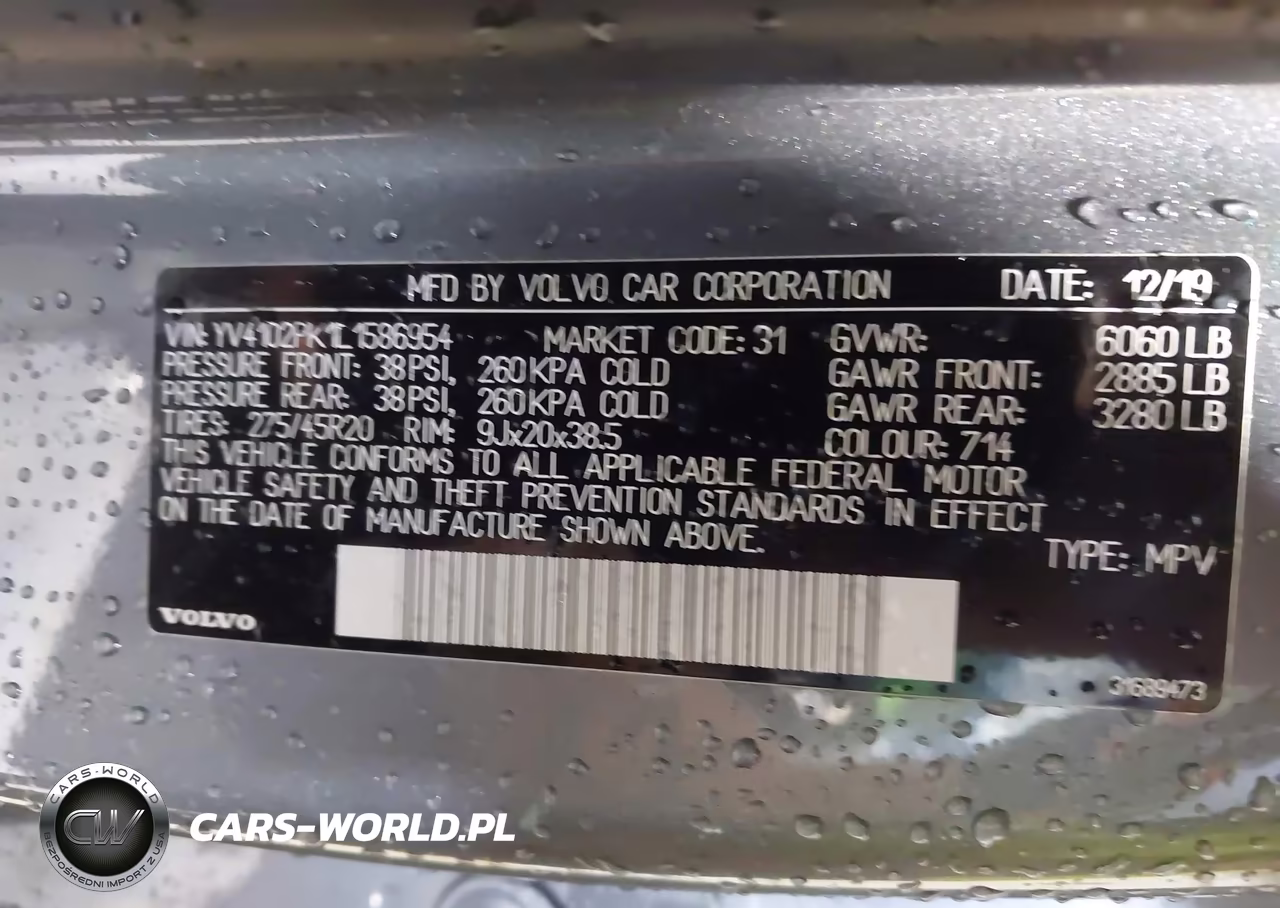 2020 Volvo Xc90 T5 Momentum 7 Passenger VIN:YV4102PK1L1586954 - 9