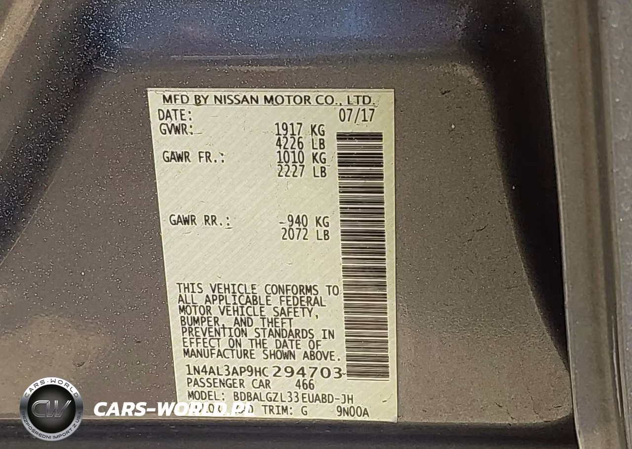 2017 Nissan Altima 2.5 S VIN:1N4AL3AP9HC294703 - 9