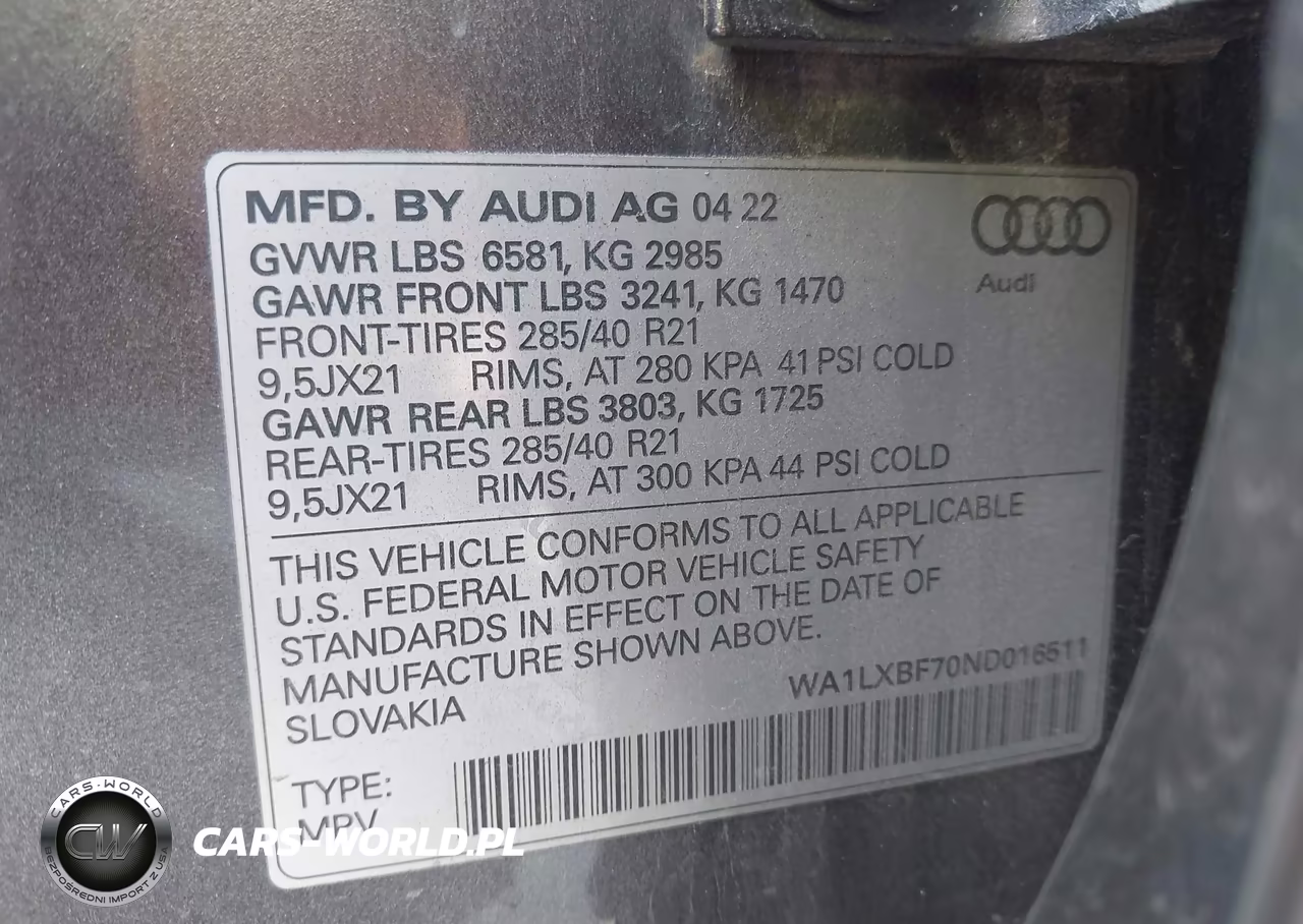 2022 Audi Q7 Premium Plus 55 Tfsi Quattro Tiptronic VIN:WA1LXBF70ND016511 - 9