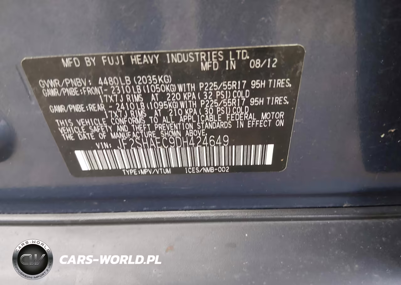 2013 Subaru Forester 2.5X Limited VIN:JF2SHAEC9DH424649 - 9