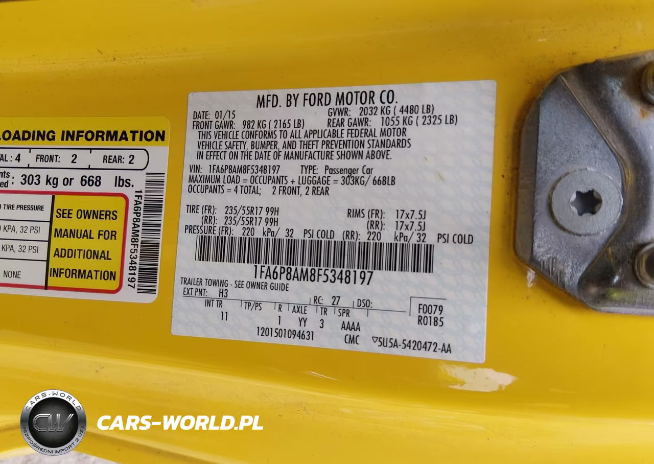 2015 Ford Mustang V6 VIN:1FA6P8AM8F5348197 - 9