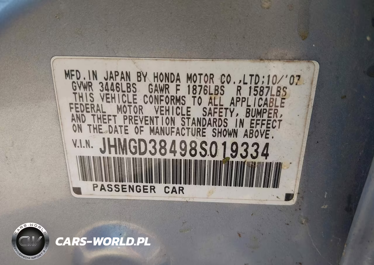 2008 Honda Fit VIN:JHMGD38498S019334 - 9