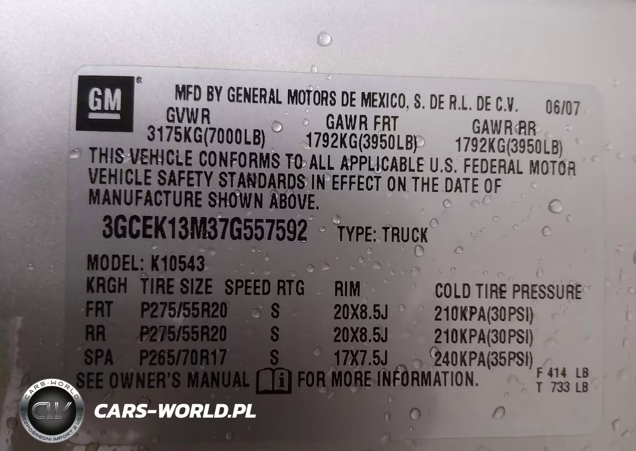 2007 Chevrolet Silverado 1500 Ltz VIN:3GCEK13M37G557592 - 9