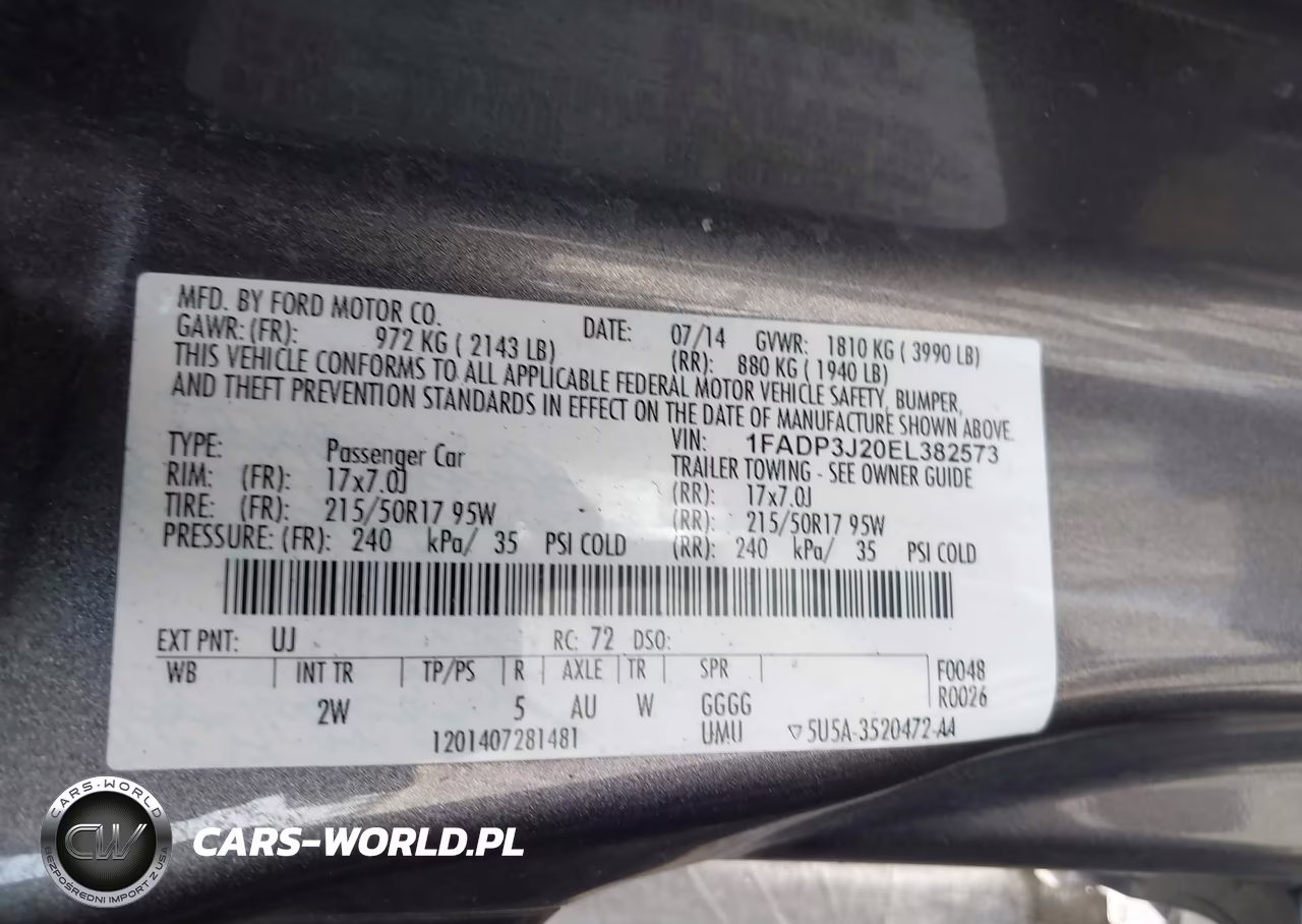 2014 Ford Focus Titanium VIN:1FADP3J20EL382573 - 9