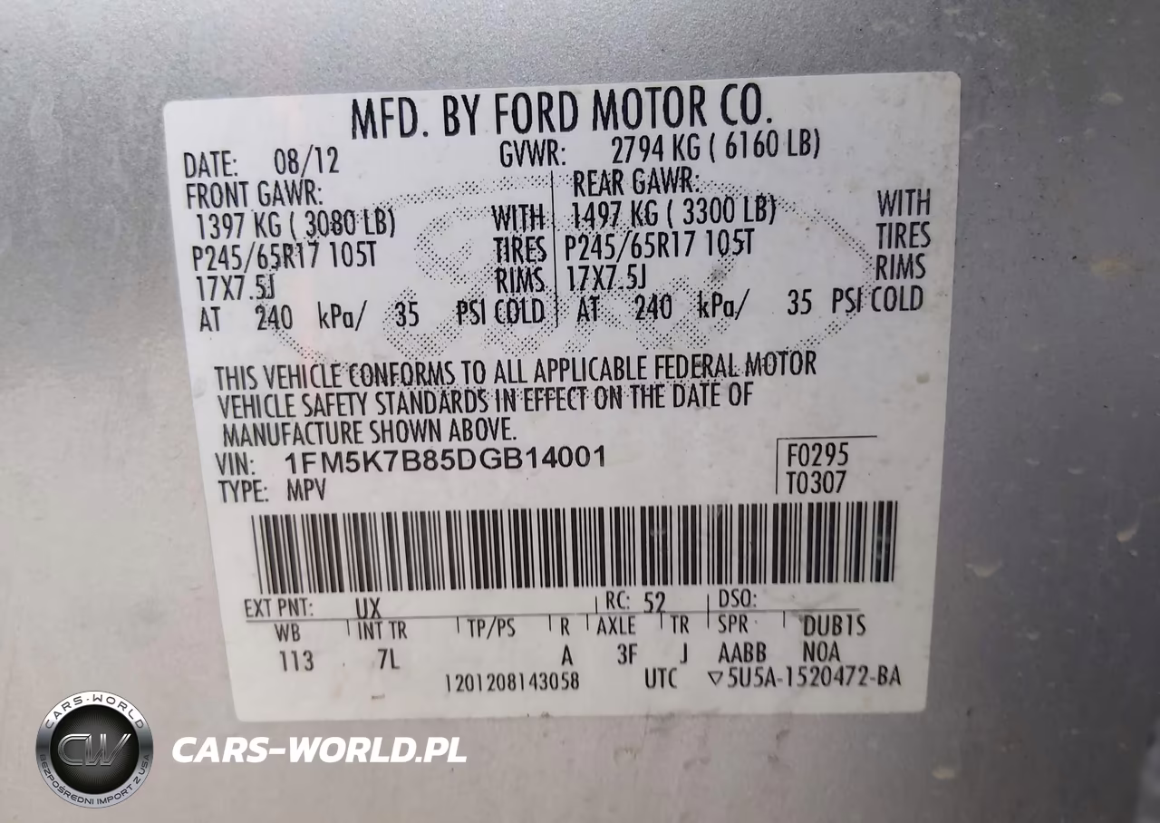 2013 Ford Explorer VIN:1FM5K7B85DGB14001 - 9