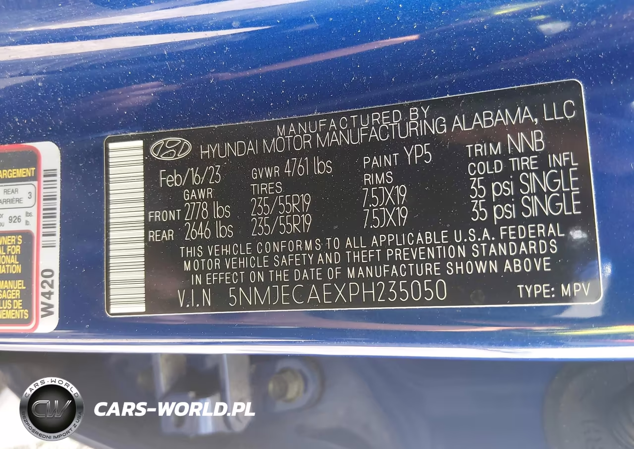 2023 Hyundai Tucson Limited VIN:5NMJECAEXPH235050 - 9