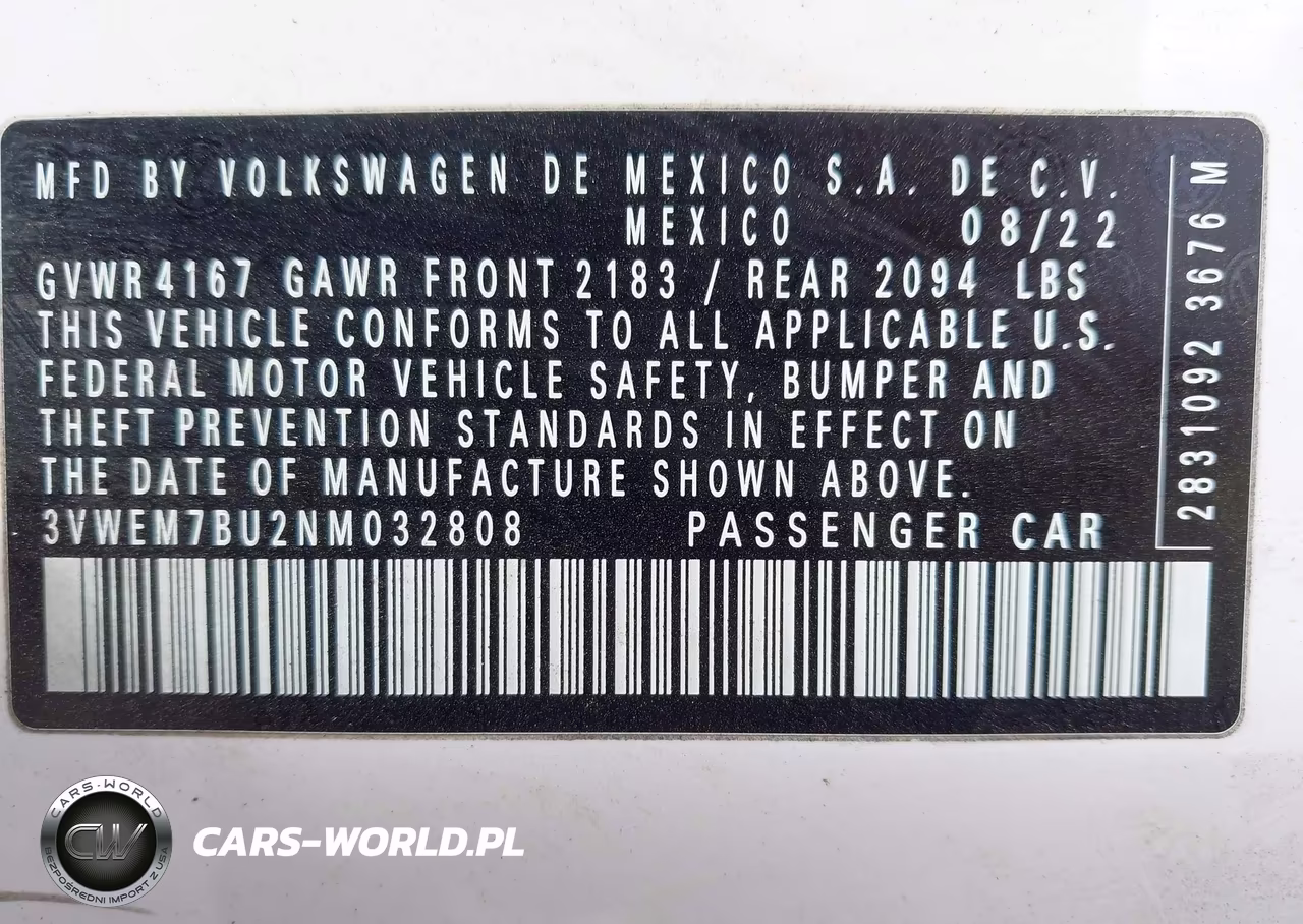 2022 Volkswagen Jetta 1.5T Se VIN:3VWEM7BU2NM032808 - 9