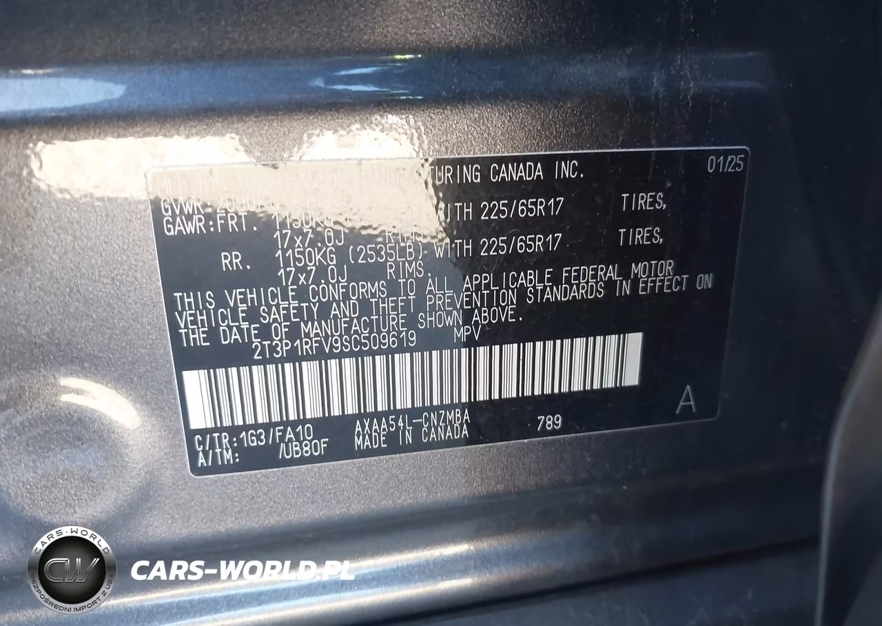 2025 Toyota Rav4 Xle VIN:2T3P1RFV9SC509619 - 9