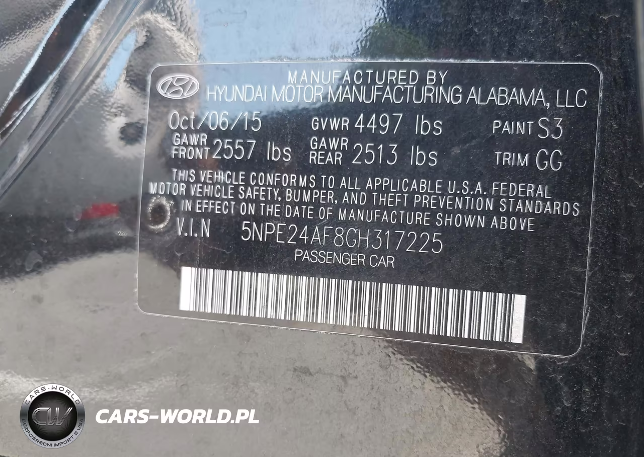 2016 Hyundai Sonata Se VIN:5NPE24AF8GH317225 - 9