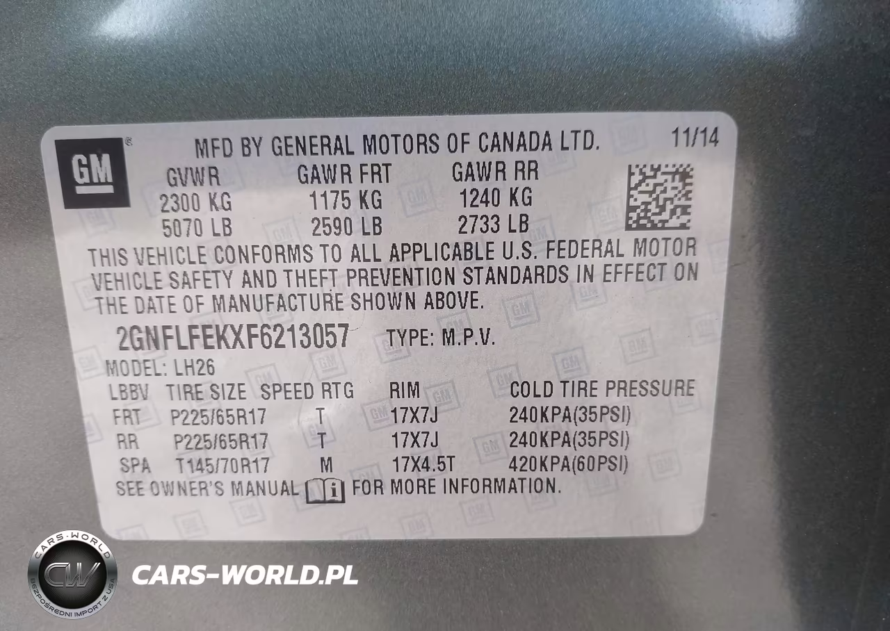 2015 Chevrolet Equinox 1Lt VIN:2GNFLFEKXF6213057 - 9