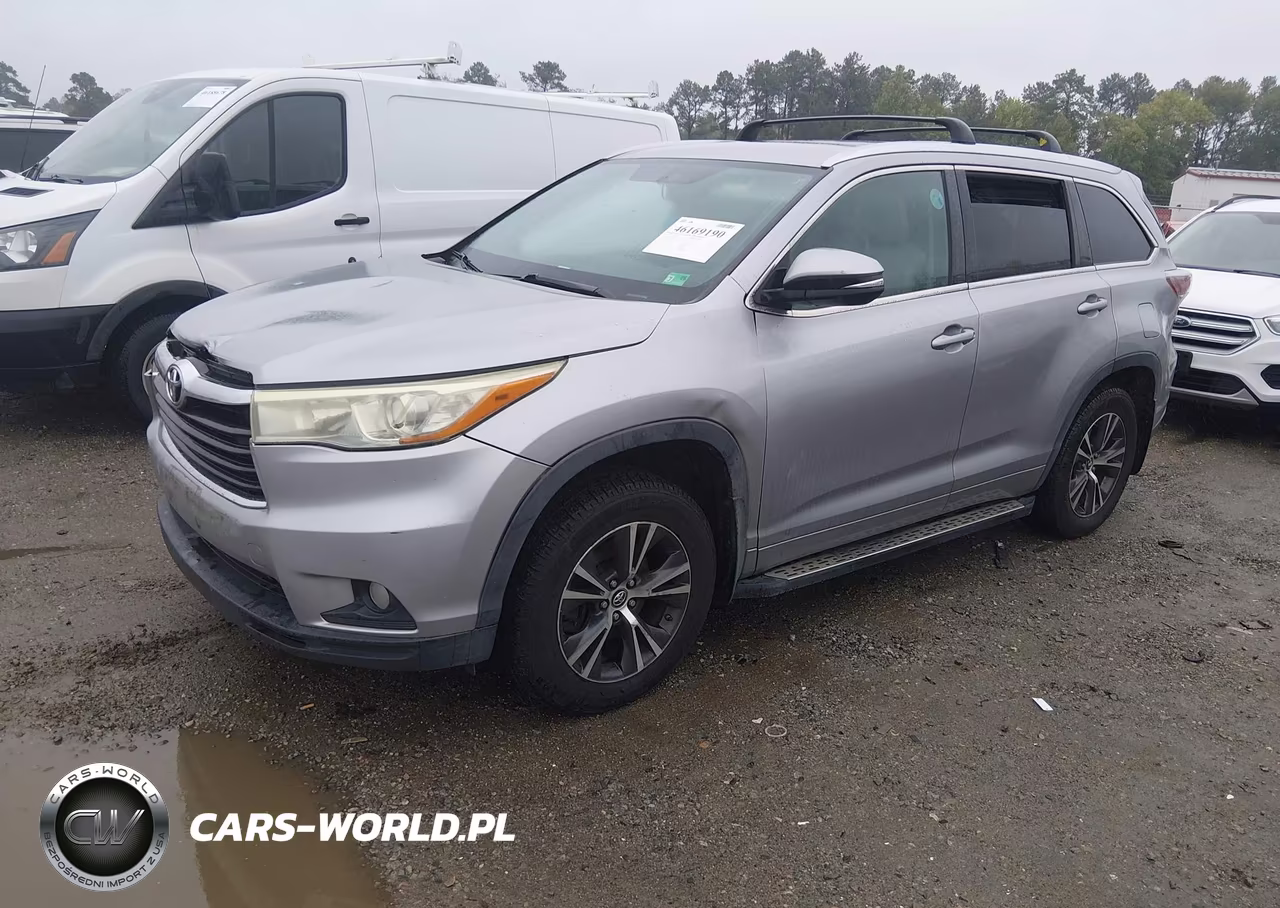 2016 Toyota Highlander Xle V6 VIN:5TDJKRFH5GS507046 - 2
