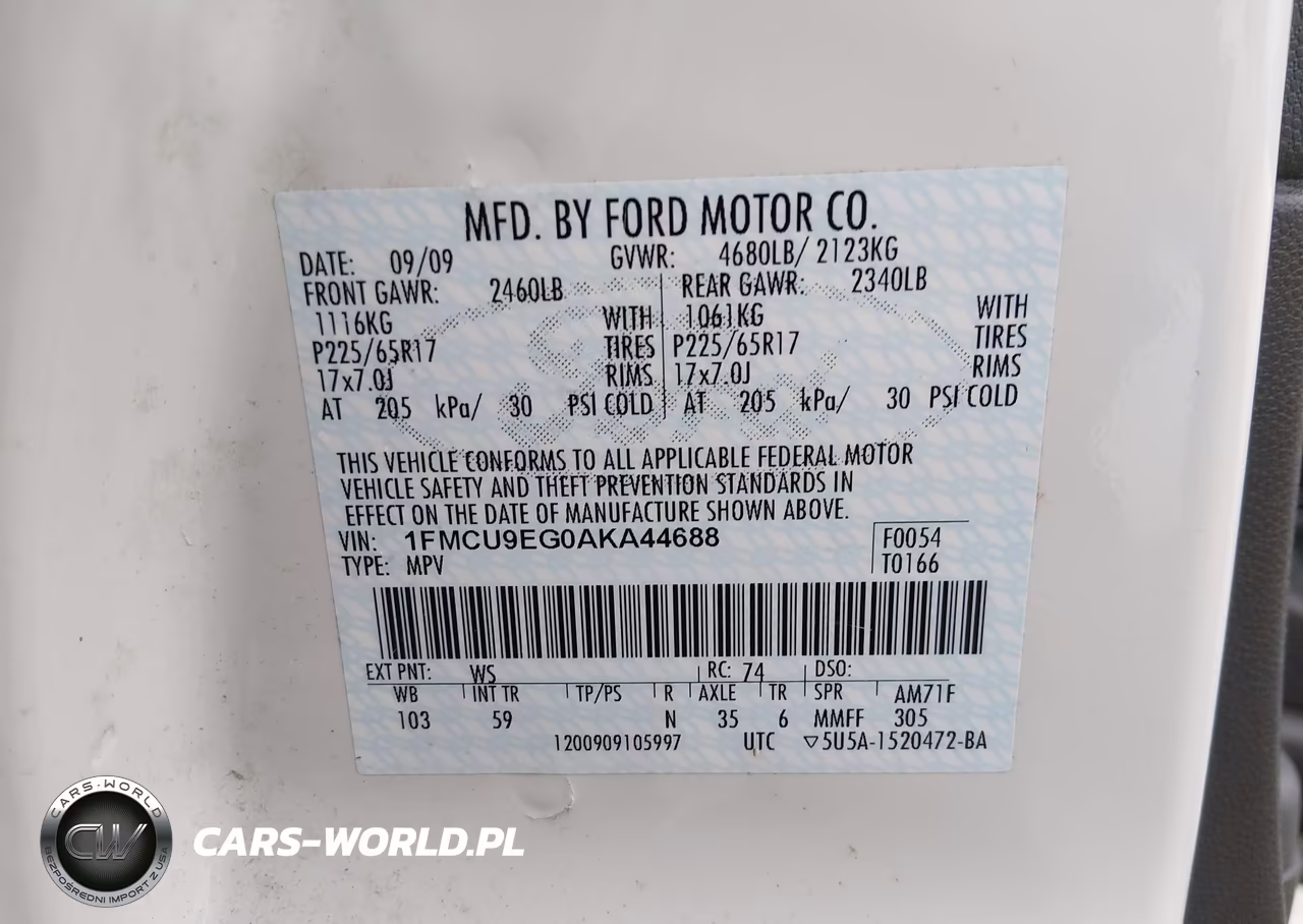 2010 Ford Escape Limited VIN:1FMCU9EG0AKA44688 - 9