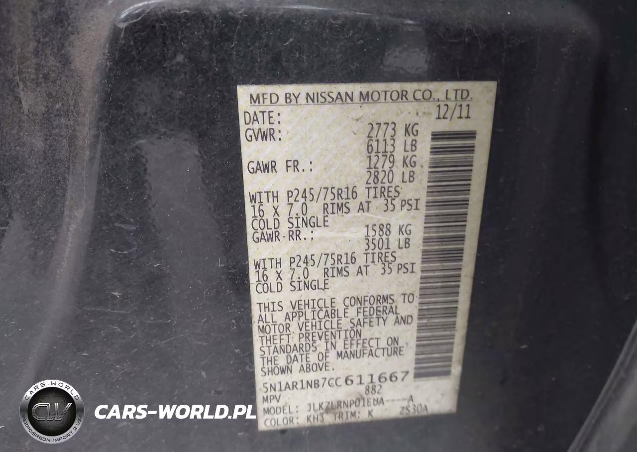 2012 Nissan Pathfinder S VIN:5N1AR1NB7CC611667 - 9