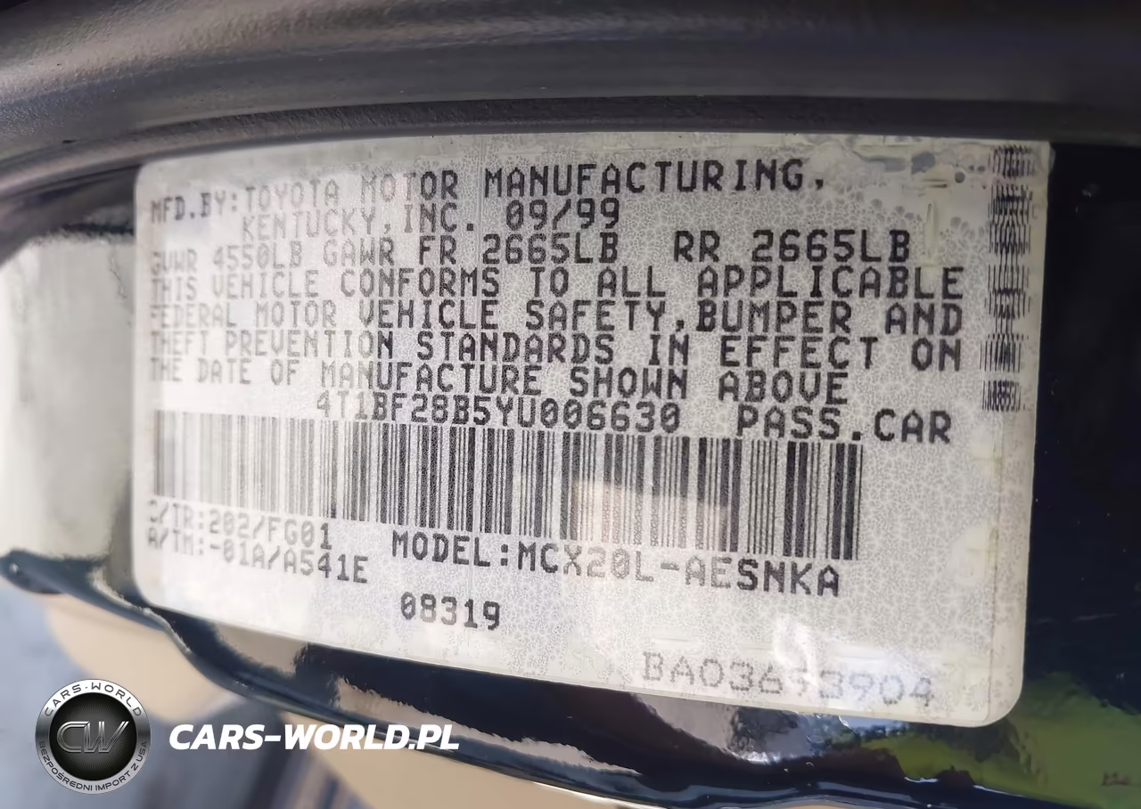 2000 Toyota Avalon Xl VIN:4T1BF28B5YU006630 - 9